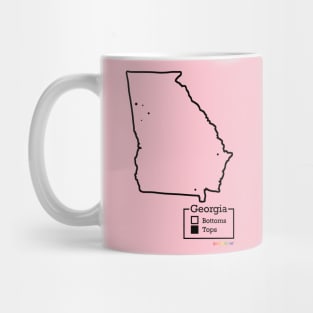 Georgia Bottoms / Tops Map Mug